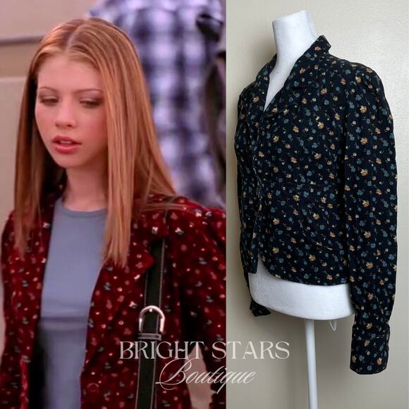 Extremely Rare Floral Corduroy Jacket ALT ASO Dawn Summer Buffy Paige Charmed - Picture 3 of 11